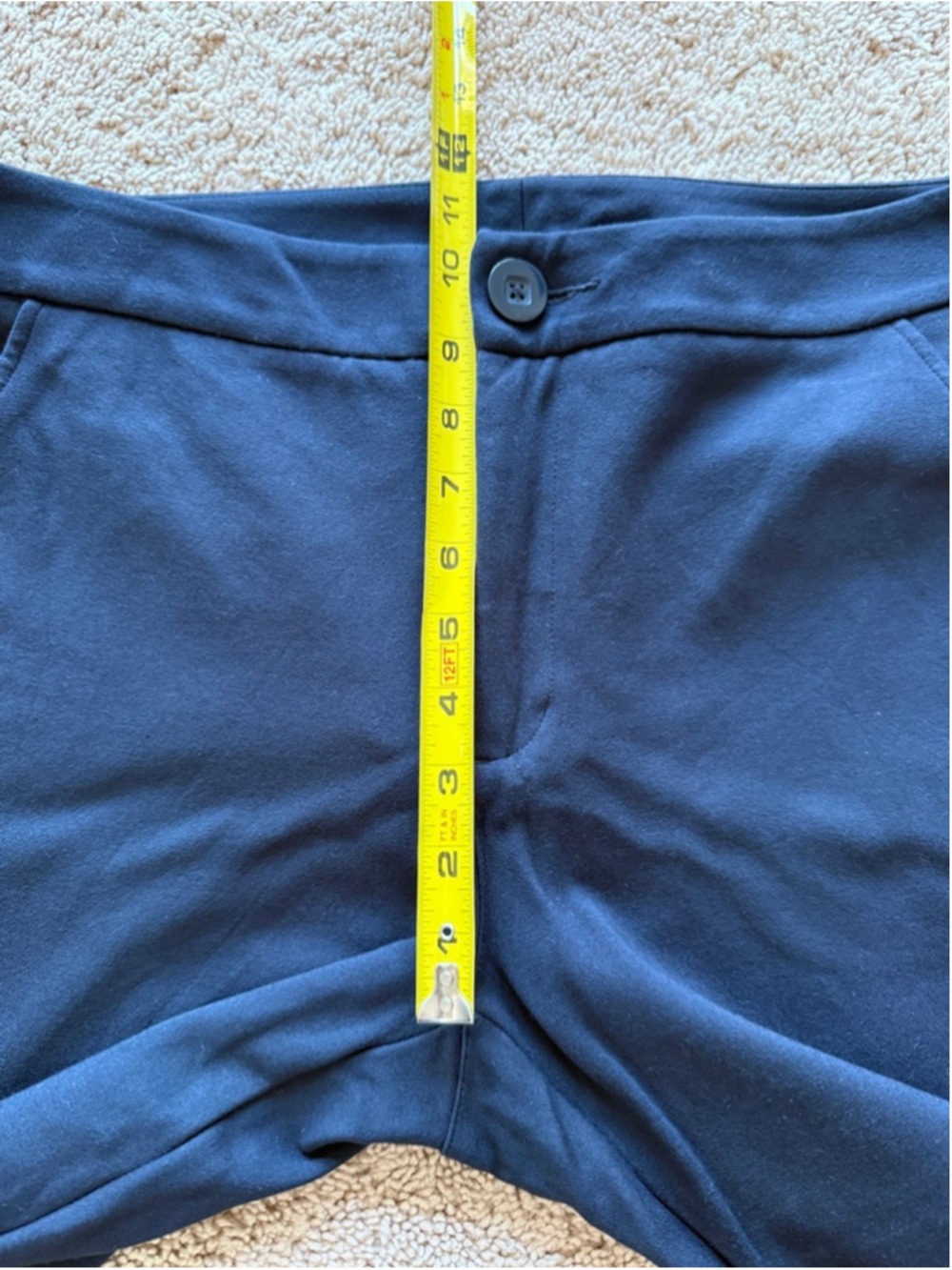 CAbi Keen Kick Flare #6043 Navy Flare Crop Pants Size 8 EUC - Picture 8 of 11
